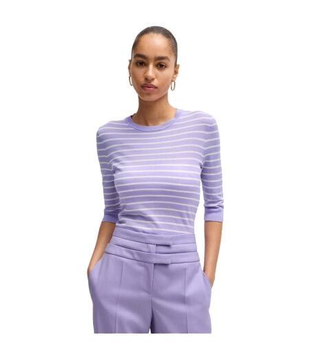 Sweat Style À Rayures Faleenas1 Femme Violet Boss