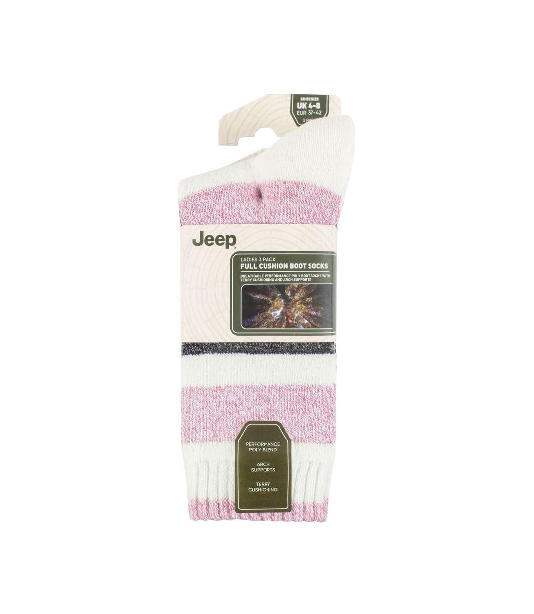 3 Pack Ladies Performance Boot Socks | Women's Ribbed Cushioned Comfort Socks-2
