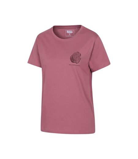Womens/ladies edinburgh relaxed fit short-sleeved t-shirt pink Mountain Warehouse