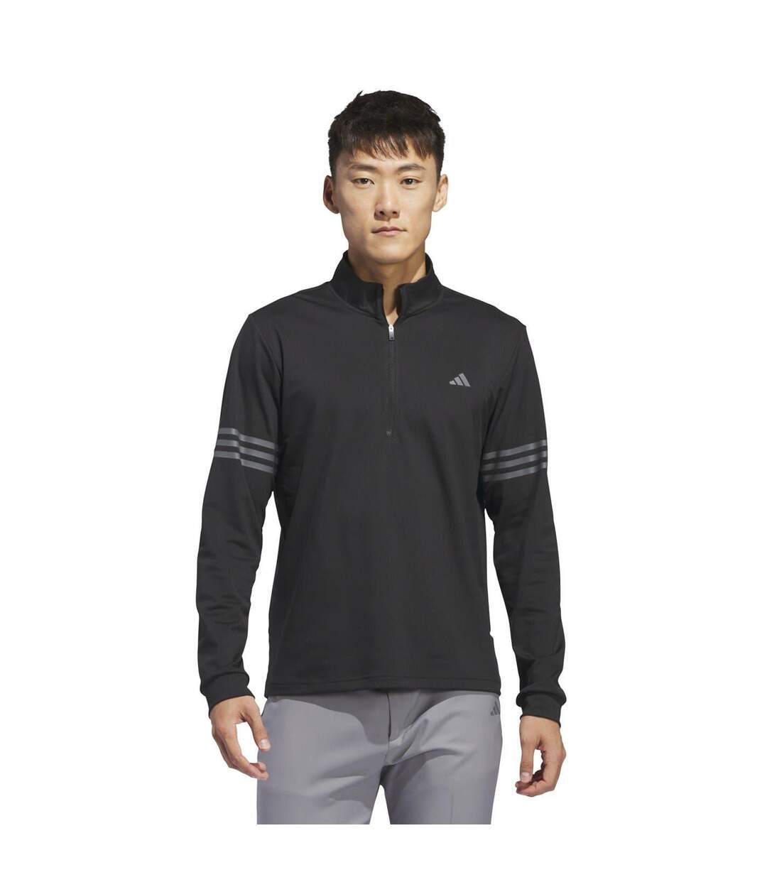 Haut De Survêtement Motif/style 3 Rayures Homme Blanc Noir Adidas-3