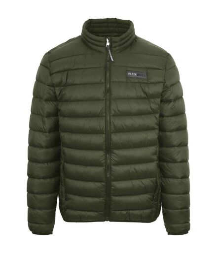 Doudoune Matelassée Motif/style Écusson Homme Vert Plein Sport