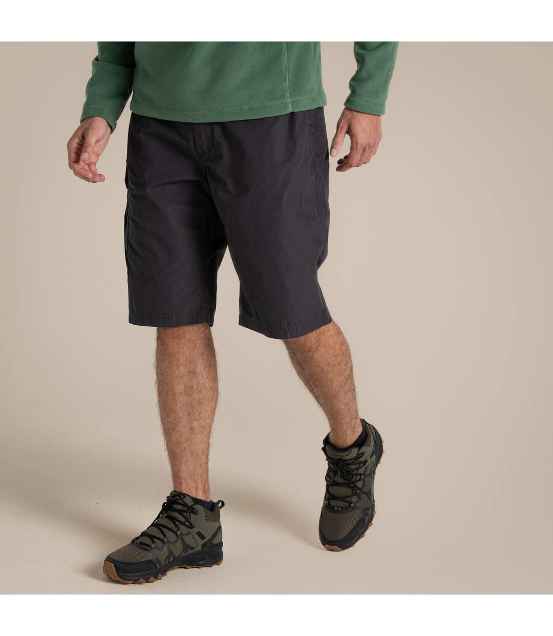 Short Long À Taille Semi-élastiquée Kiwi Homme Anthracite Craghoppers-4