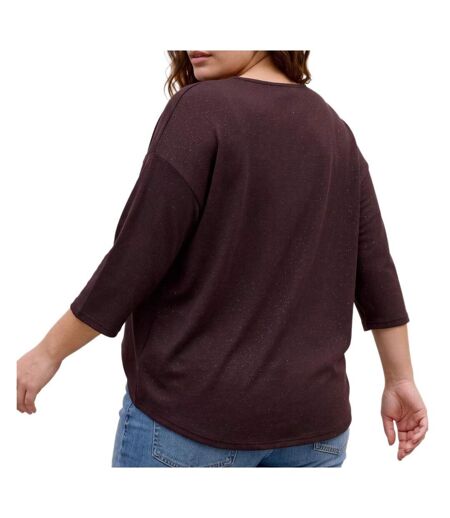 T-Shirt marron femme vero moda ckanva 3/4