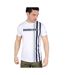 T-shirt Motif/style Rayure De Course Homme Blanc Bleu Marine Gris Lambretta-2