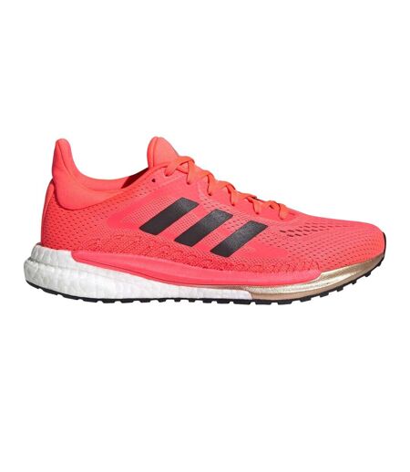 Womens/ladies Solar Glide 3 Running Shoes Pink Core Black Copper Adidas