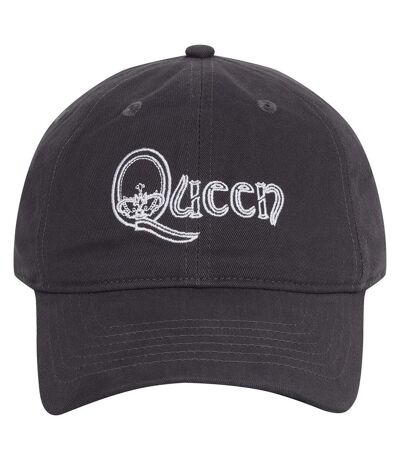 Queen embroidered cap charcoal Amplified