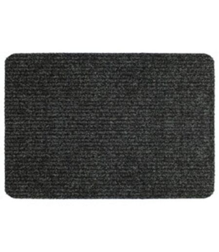 Basic ribbed indoor door mat 40cm x 60cm anthracite Groundsman