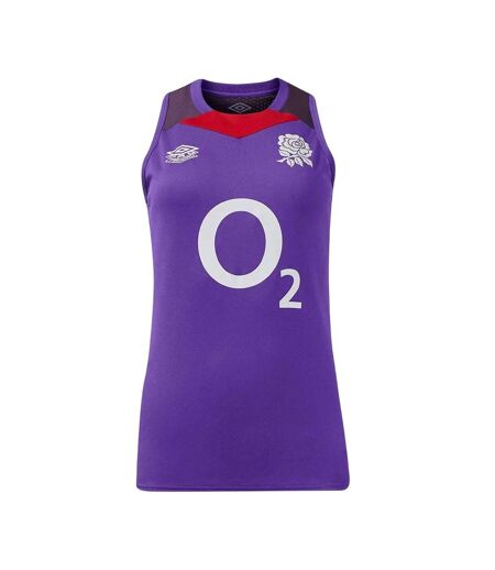 Débardeur Sans Manches Motif/style Rugby Angleterre Femme Rose Violet Rouge Umbro