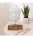 Statuette Déco en Ciment Tête 44cm Blanc & Naturel-3