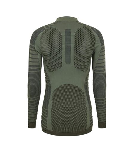 Mens Quarter Zip Long-sleeved Top Green Diadora