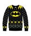 Sweat Noël Motif/style Logo Homme Noir Jaune Batman-1