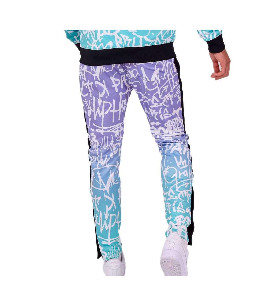 Jogging noir/violet homme project x graffiti - s-2
