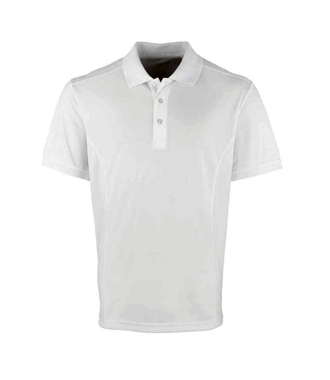 Polo coolchecker homme blanc Premier Premier