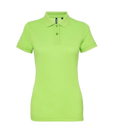 Asquith & Fox Womens/Ladies Short Sleeve Performance Blend Polo Shirt (Neon Green) - UTRW5354