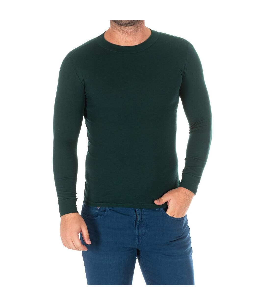 Men's long sleeve t-shirt with a medium high neck 1625-H, Men's long t-shirt, Men's t-shirt, Round neck t-shirt