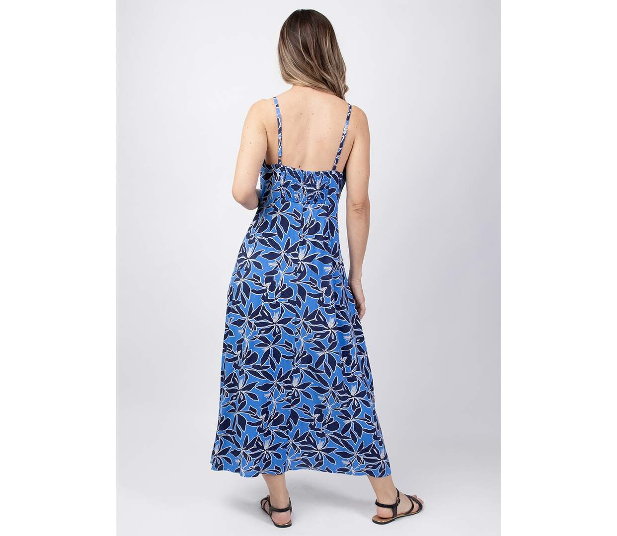 Robe longue VICTORIA coupe flatteuse Coton Du Monde-4
