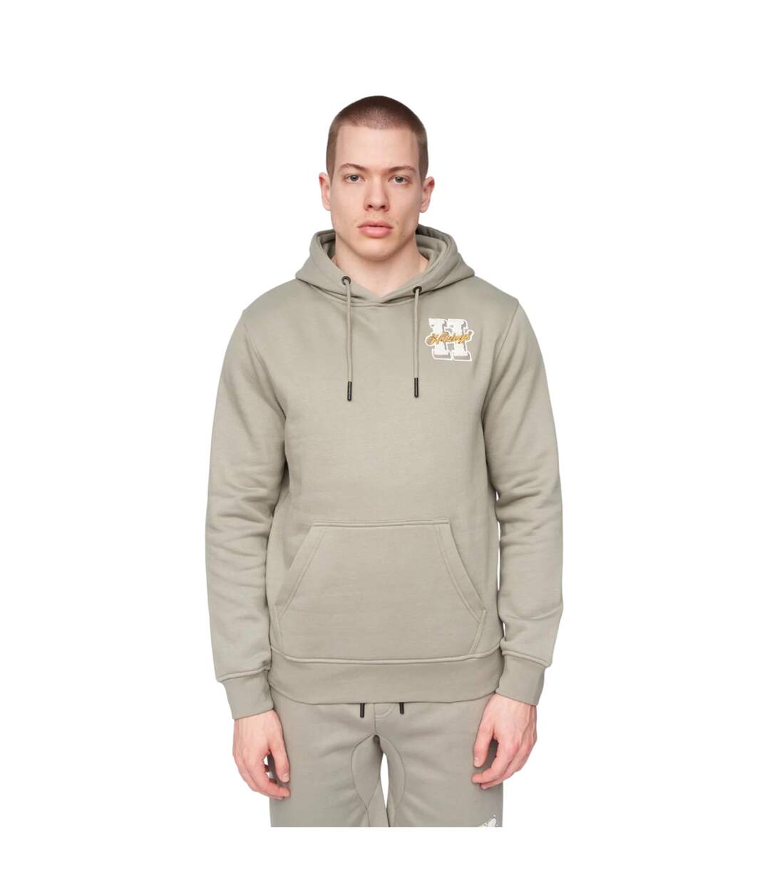 Sweat à capuche aitchen homme vieux vert kaki Henleys-1