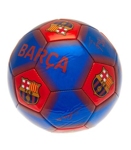 FC Barcelona Signature Soccer Ball (Blue/Red) (One Size) - UTTA4619