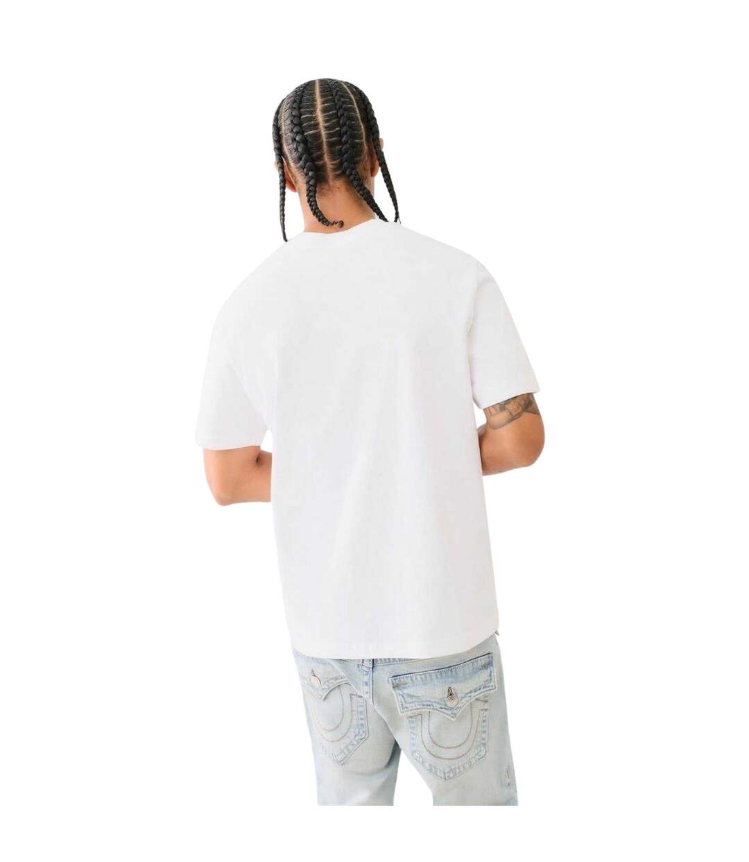 Mens Cotton T-shirt White True Religion-3