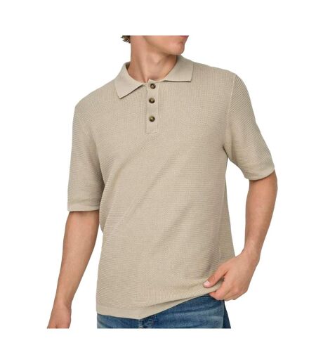 Polo beige homme only & sons seric reg
