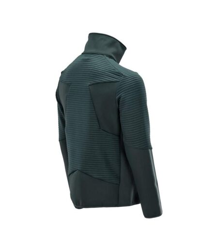 Mens Customised Striped Fleece Jacket Forest Green Mascot