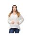 Pull femme manches longues de couleur blanc - Col rond