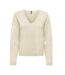 Pull beige femme only veoni-1