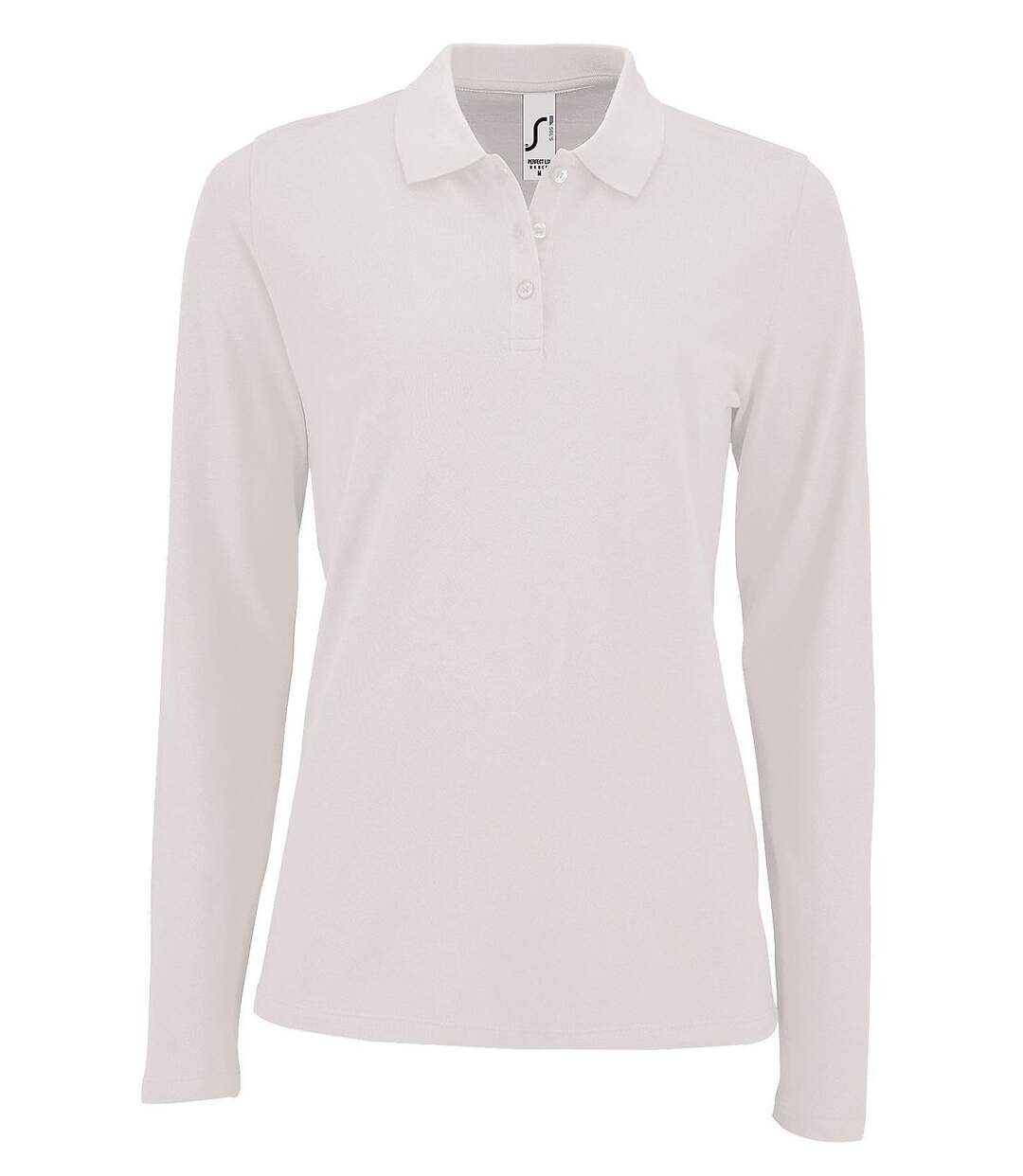 Polo manches longues - Femme - 02083 - blanc