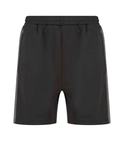 Finden & Hales Mens Knitted Shorts (Black/Gunmetal Gray)