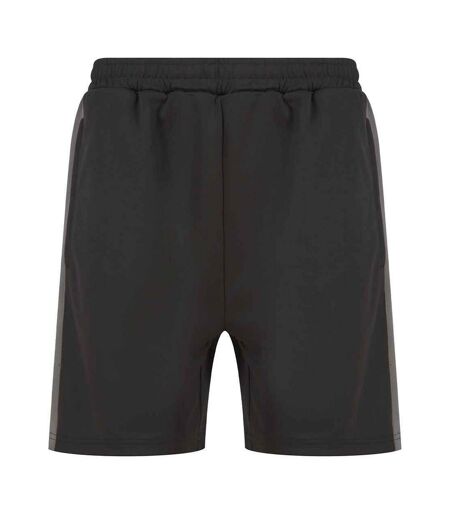 Finden & Hales Mens Knitted Shorts (Black/Gunmetal Gray) - UTPC5245