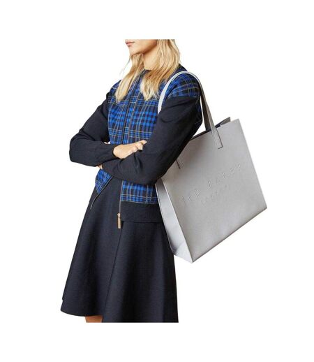 Crosshatch Logo Tote Bag One Size Light Grey Ted Baker