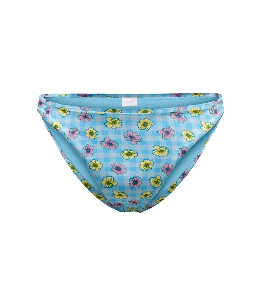 Bas de bikini bleu à fleurs femme only elly - l-1