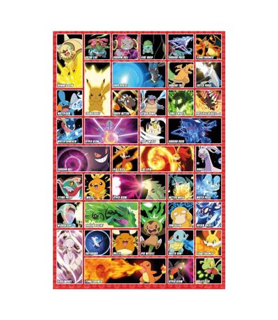 Pokemon - Poster MOVES (Multicolore) (Taille unique) - UTTA6050