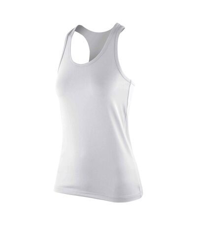 Spiro Womens/Ladies Impact Softex Sleeveless Fitness Tank Top (White)