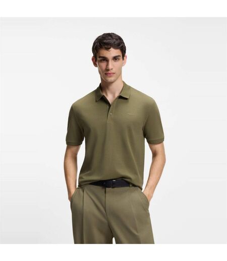 Mens Donos Cotton Polo Shirt Green Hugo