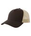 Rapper 5 panel cotton sustainable trucker cap brown/stone Atlantis-1
