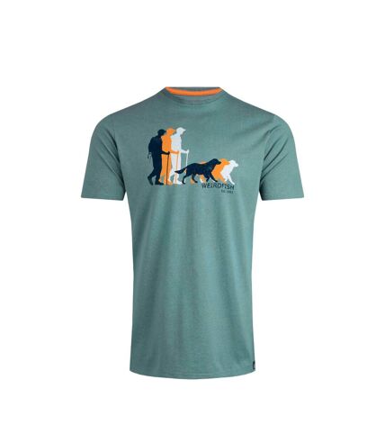 Mens man´s best friend graphic print eco friendly t-shirt mineral blue Weird Fish