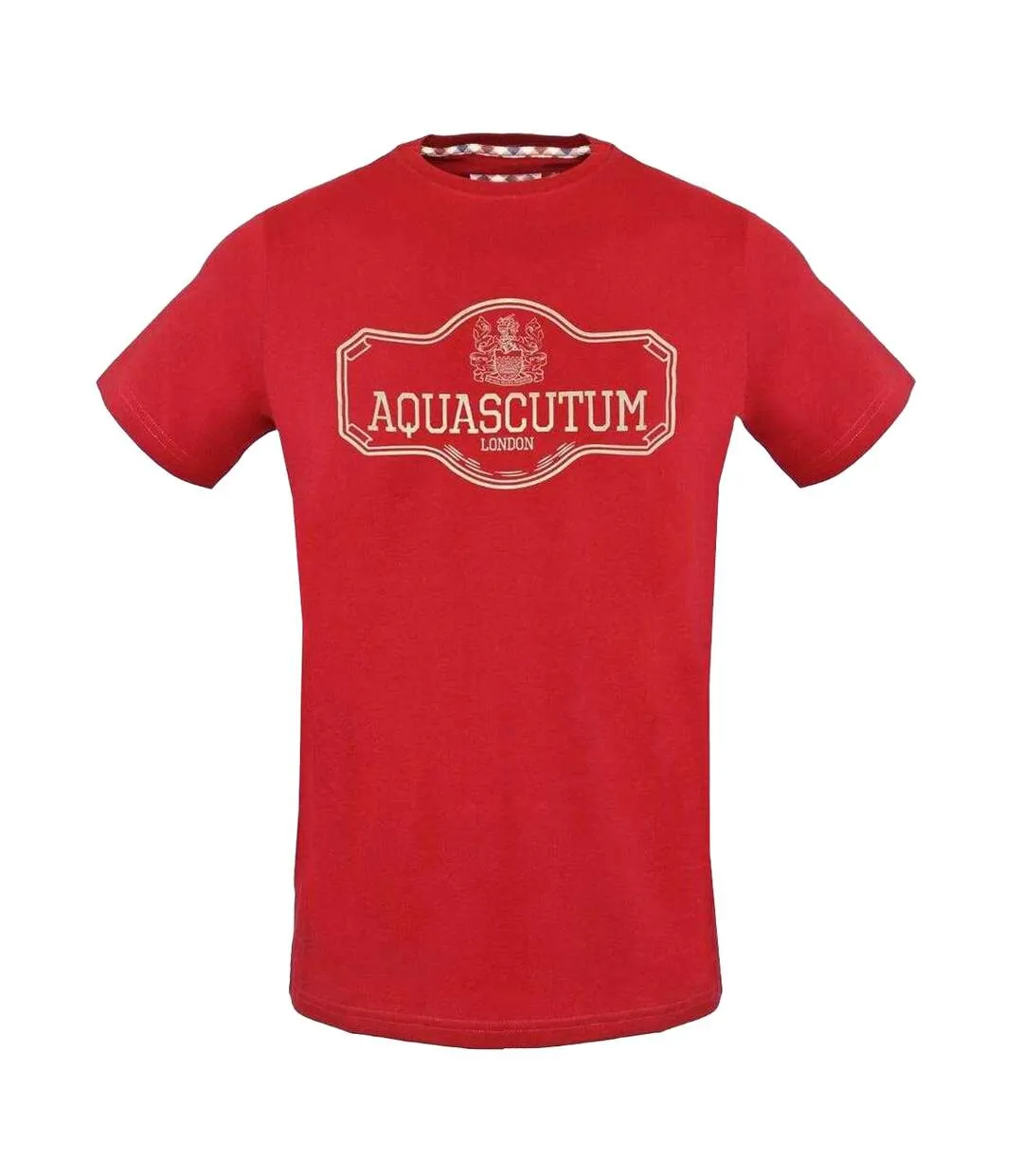 Mens Signpost Logo T-shirt Red Aquascutum-1