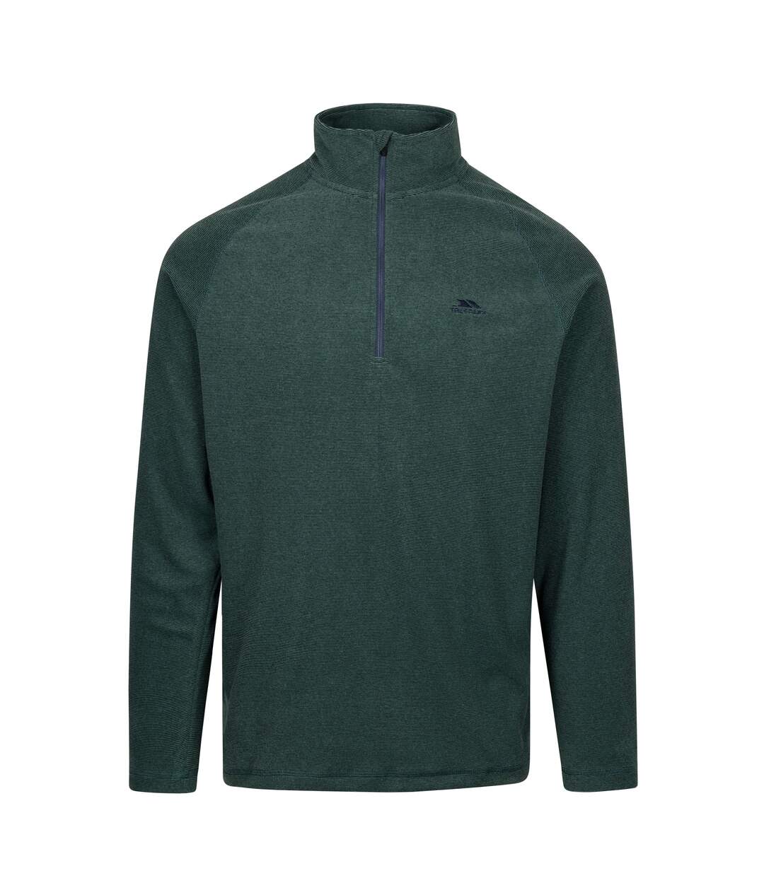 Mens Keynote Anti Pilling 1/4 Zip Fleece Top Green Smoke Alpine Trespass-2