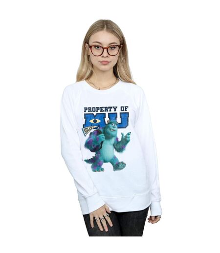 Disney Womens/Ladies Monsters University Property Of MU Sulley Sweatshirt (Blanc) - UTBI29562