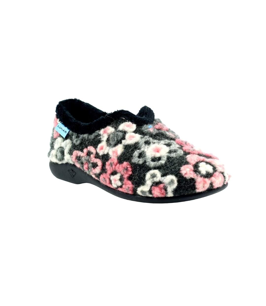 Chaussons hippy femme noir / rouge / blanc Lunar-1