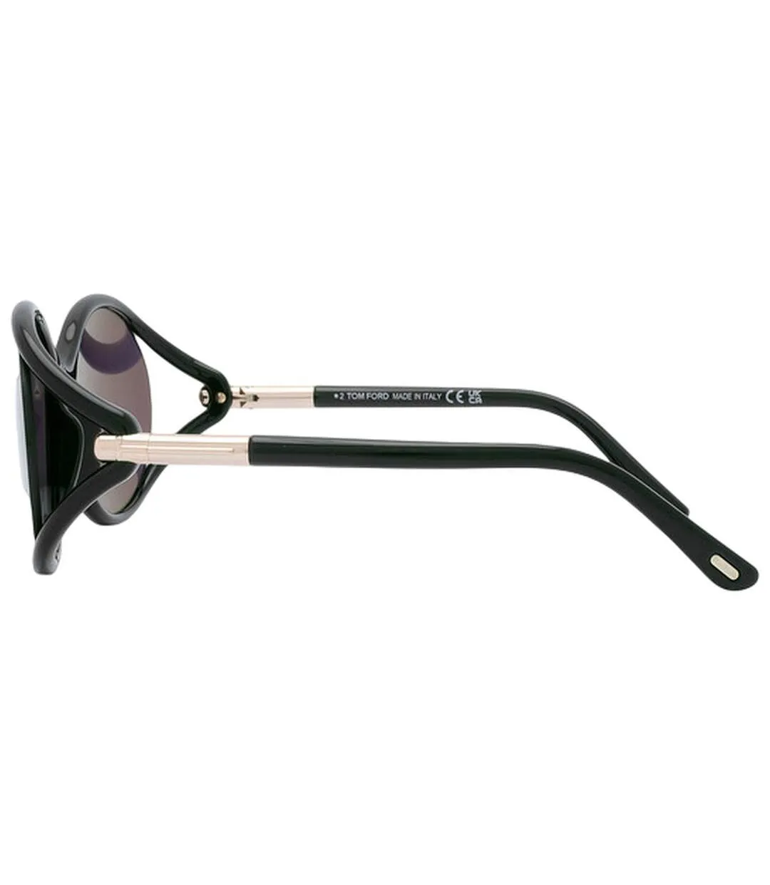 Womens/ladies Melody Smoke Sunglasses One Size Black Tom Ford-2