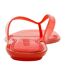 Womens/ladies Minimalist Jelly Flat Flip Flops Red Steve Madden-2