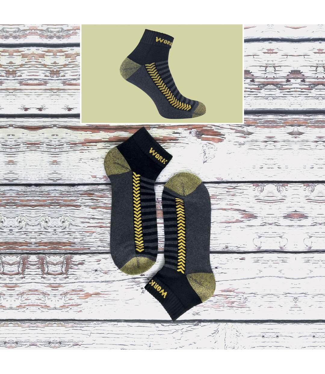6 Paires Chaussettes de Travail Homme Coton Basses-5