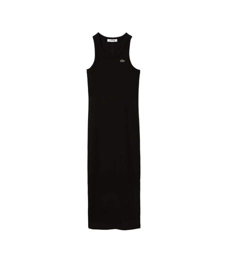 Robe Mi-longue Sans Manches Femme Noir Lacoste
