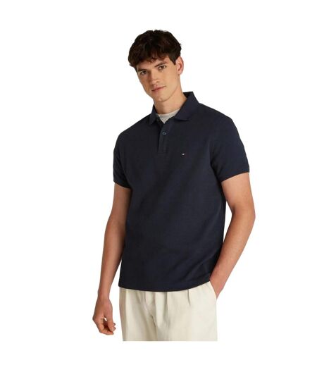 Mens Waffle Regular Polo Shirt Blue Tommy Hilfiger