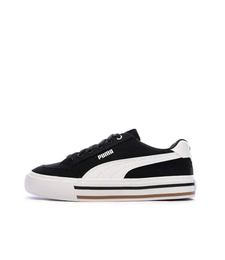 Baskets blanches/noires femme puma court classic