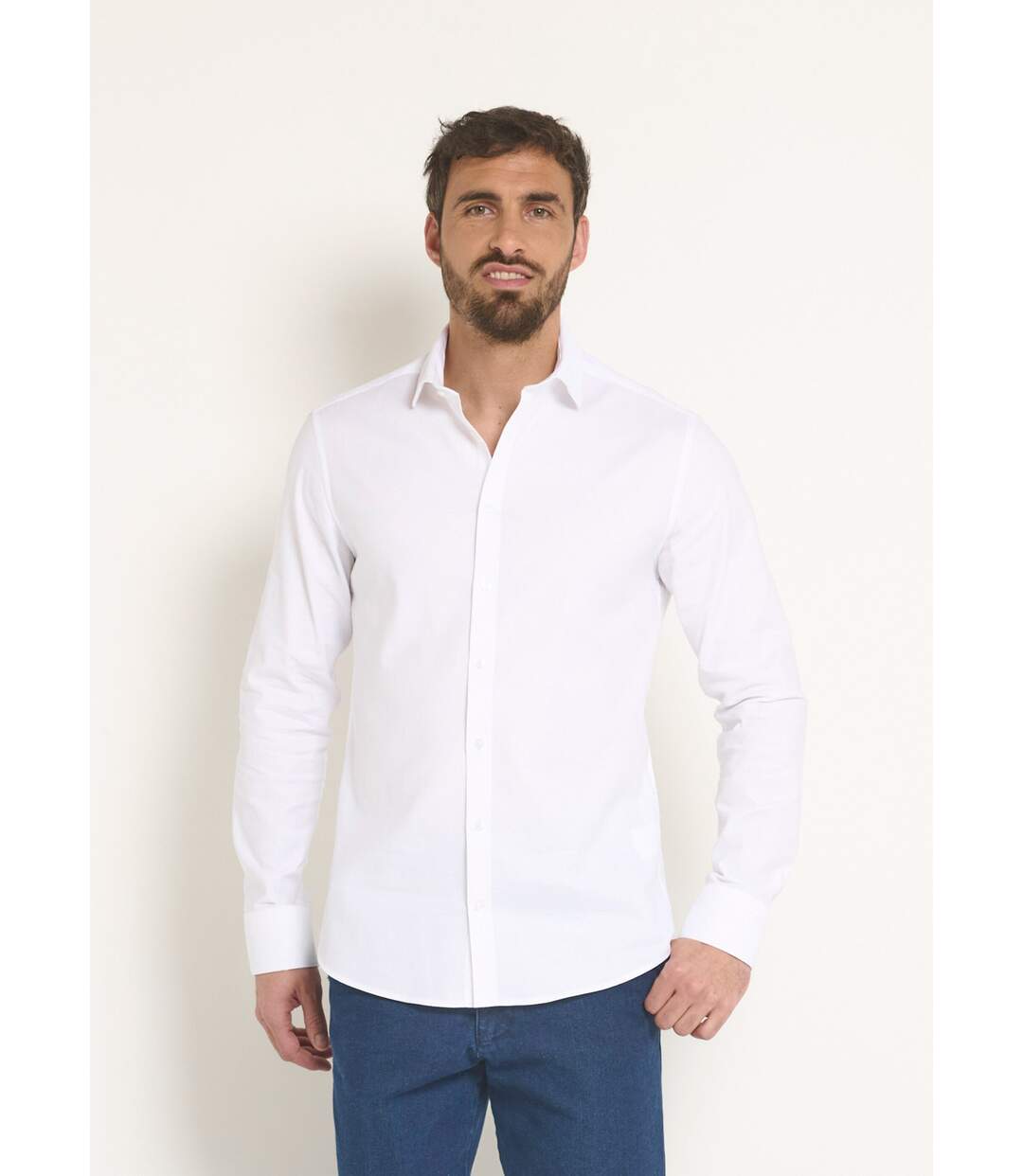 Chemise chic en stretch coupe ajustée-1