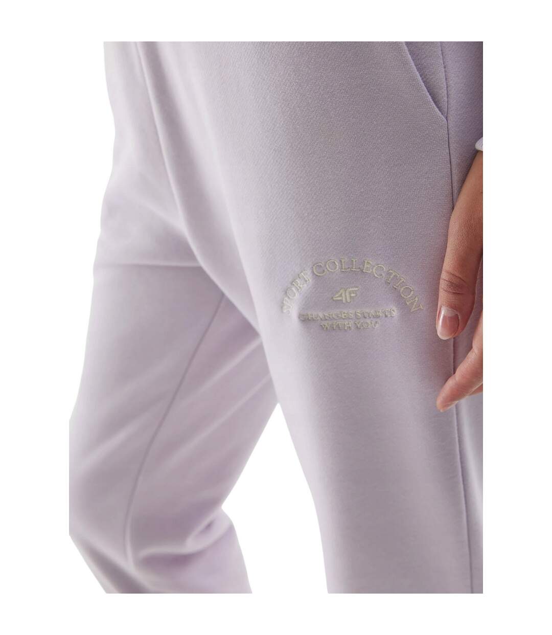 Pantalon De Jogging Cas F472 Femme Violet Clair 4F-3