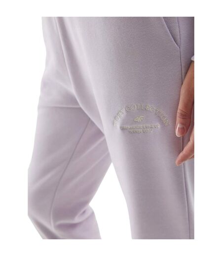 Pantalon De Jogging Cas F472 Femme Violet Clair 4F